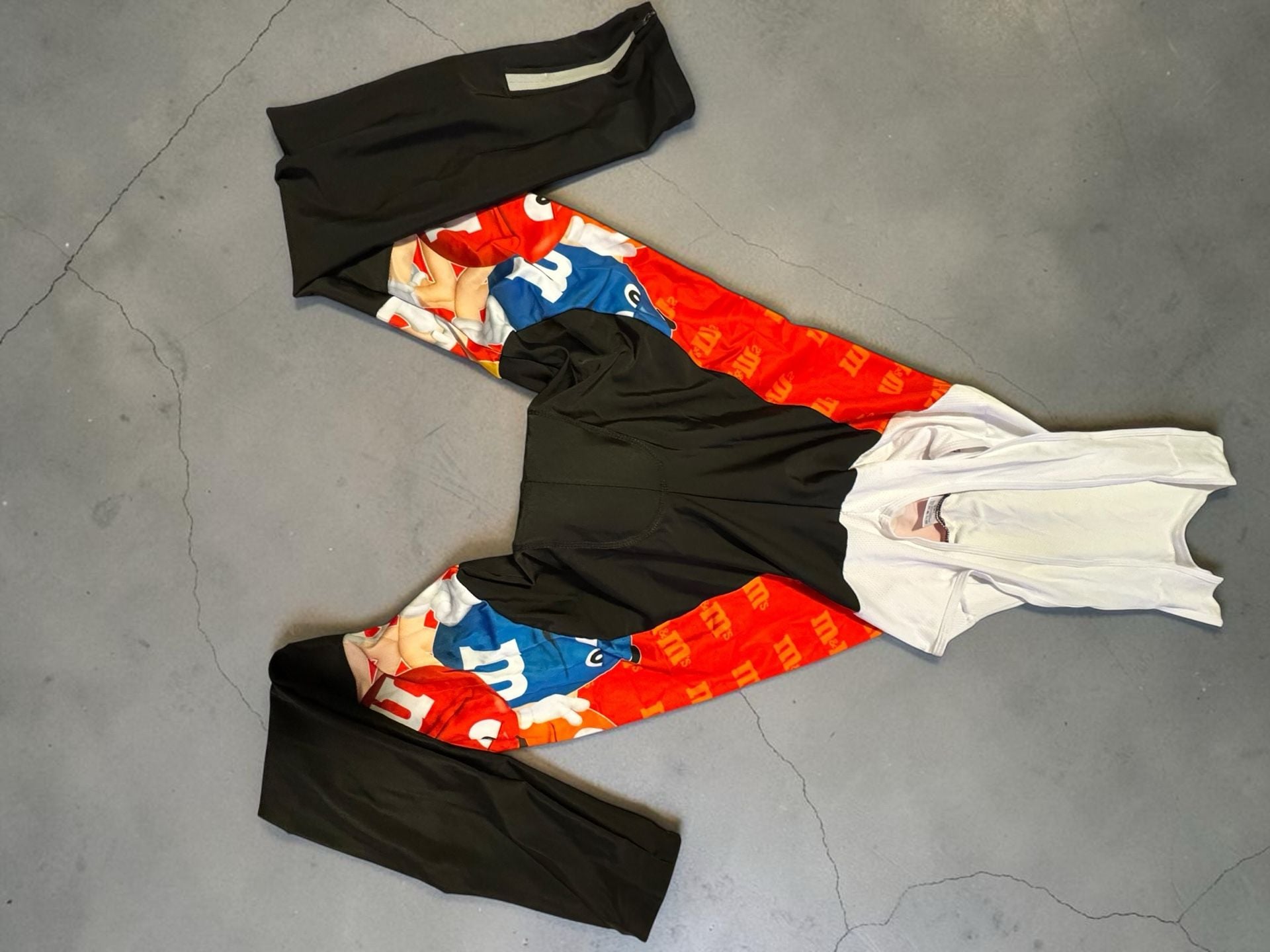 M&M's Graphic Print Long Sleeve Cycling Jersey and Bib Pants Set 4