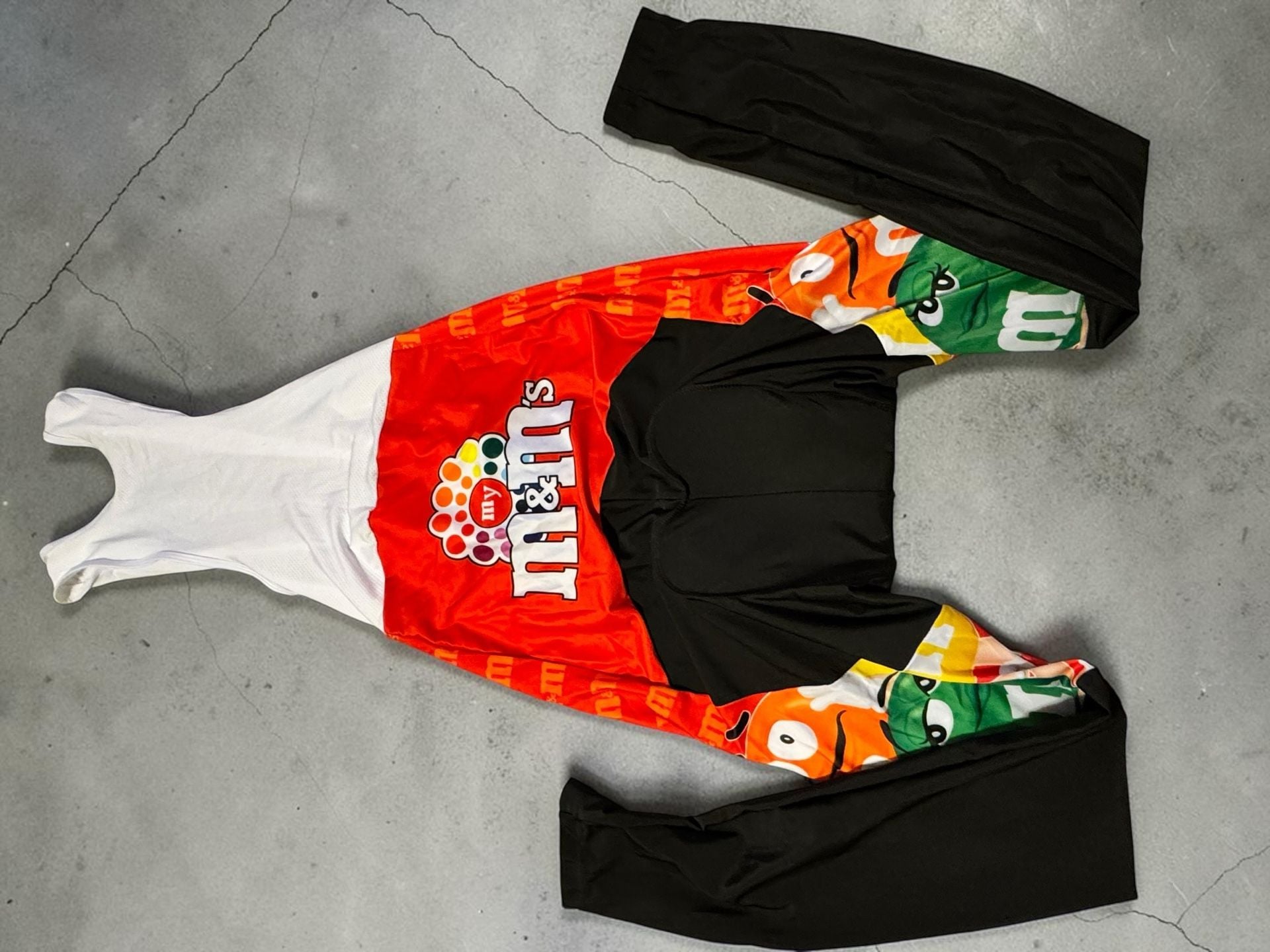 M&M's Graphic Print Long Sleeve Cycling Jersey and Bib Pants Set 5