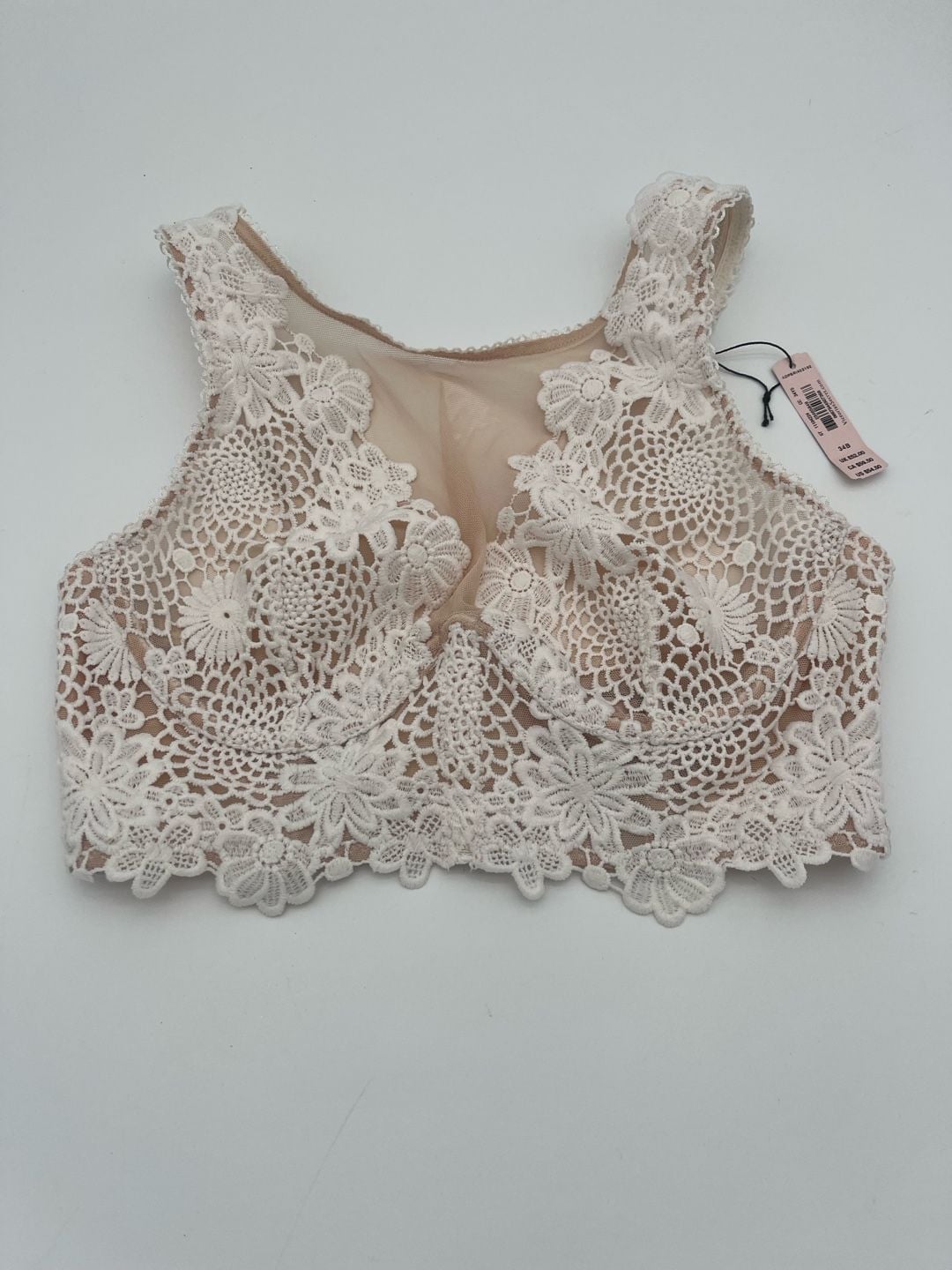 Victoria's Secret Dream Angels High Neck Floral Lace Bralette 34B 1