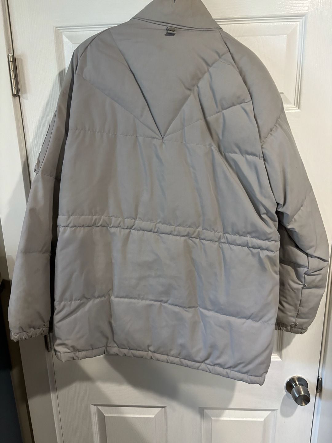 Vintage "DOWN COUNTRY" Duck Down Puffer Jacket SZ M Parka Beige brown THICK 7