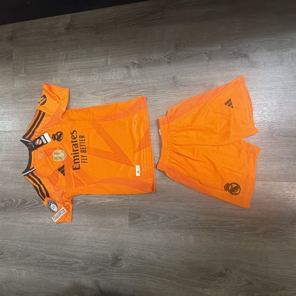 Real Madrid 2024/25 Away Soccer Jersey and Shorts Set