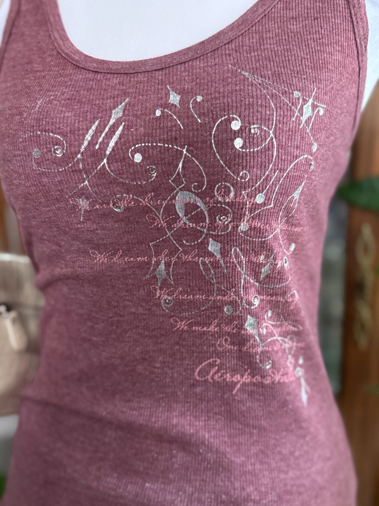 y2k Aéropostale Ribbed Graphic Tank Top 2