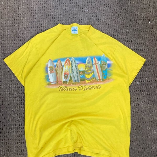 Vintage Delta Pro Weight Wave Karma Surfboard Graphic T-Shirt