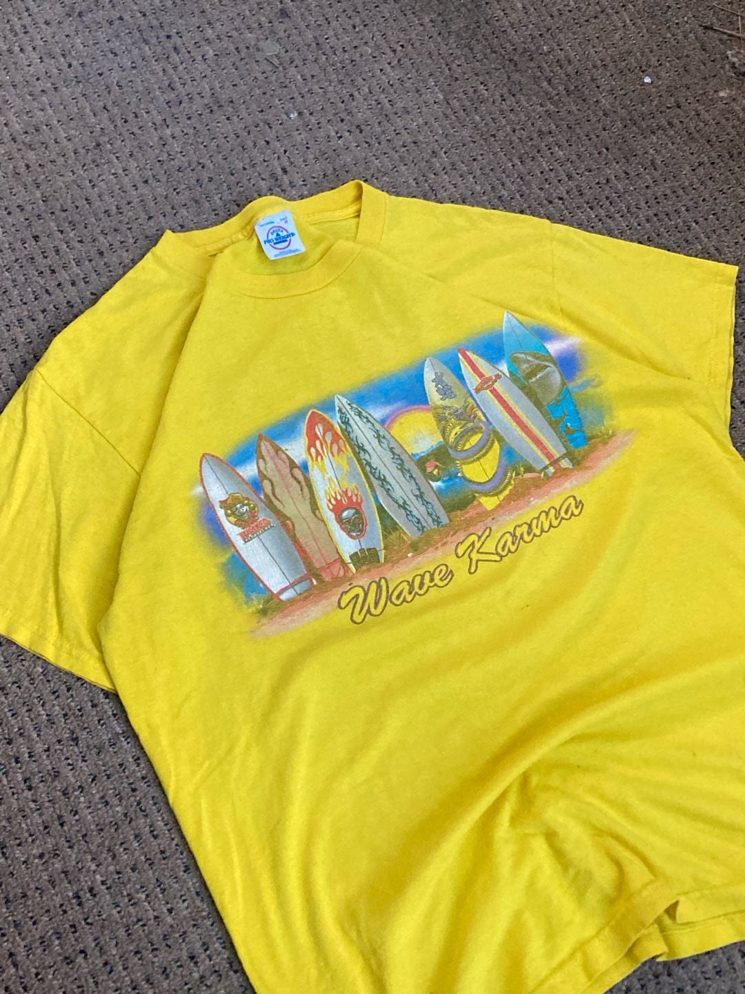 Vintage Delta Pro Weight Wave Karma Surfboard Graphic T-Shirt 2
