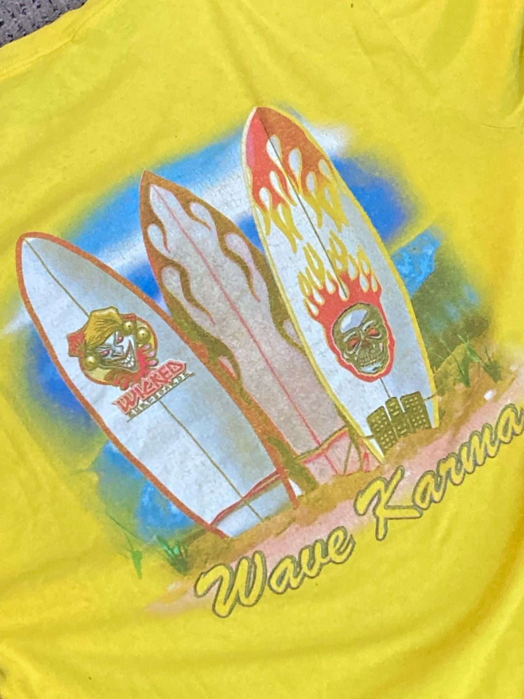 Vintage Delta Pro Weight Wave Karma Surfboard Graphic T-Shirt 4