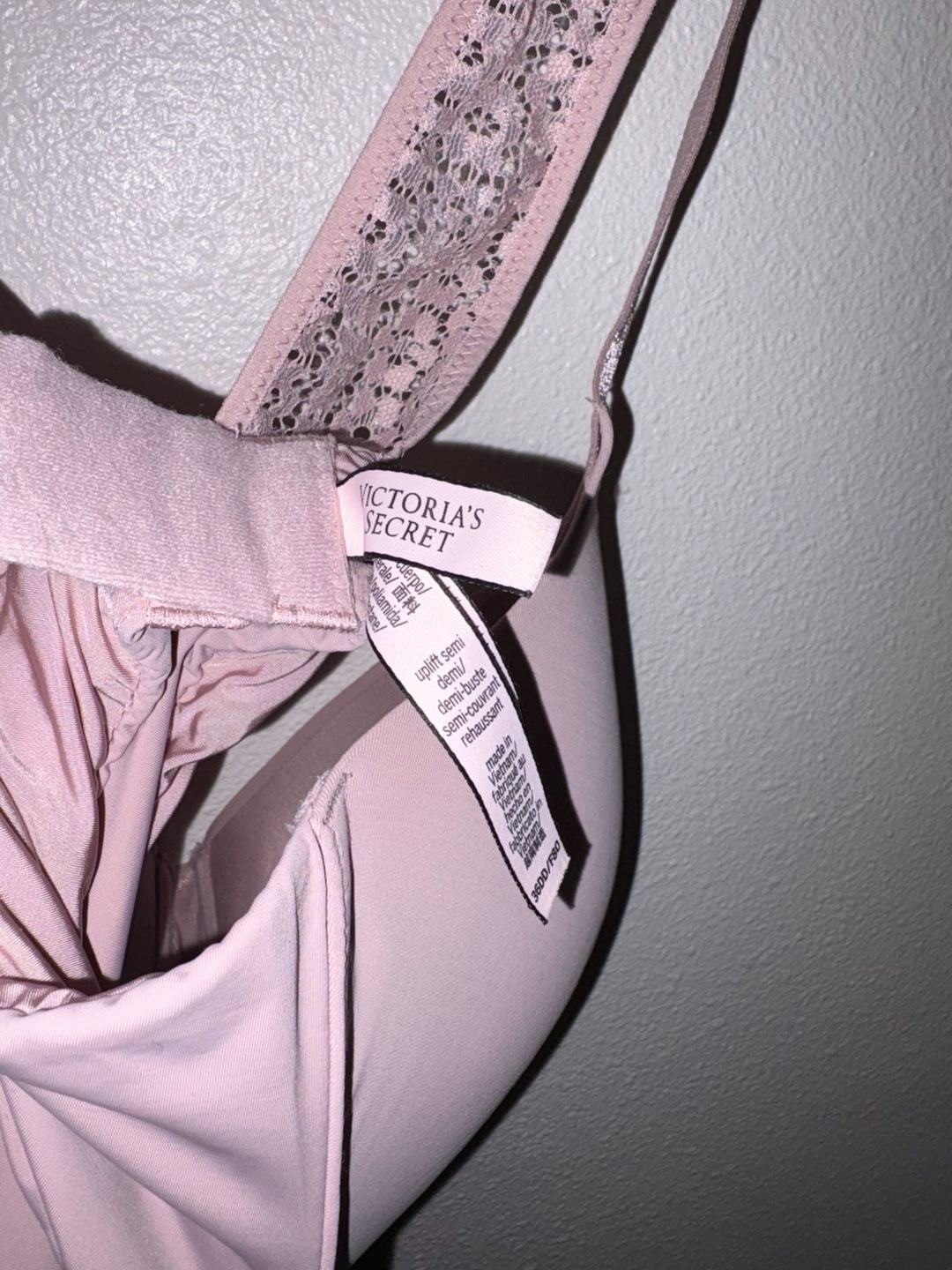 Victoria's Secret Uplift Semi Demi Bra with Lace Crisscross Back Detail 6