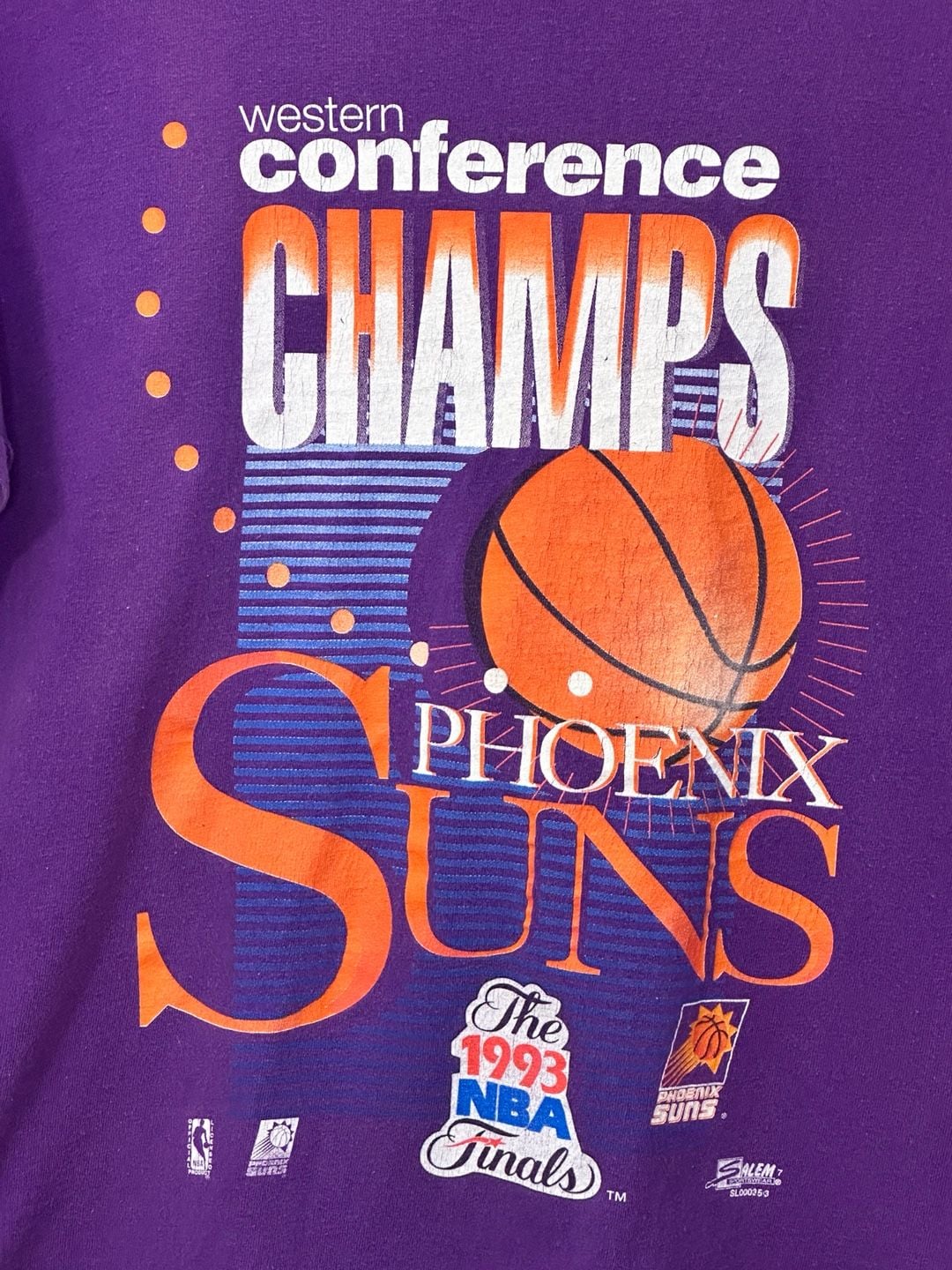 Vintage 1993 Phoenix Suns Western Conference Champions NBA Finals T-Shirt 9