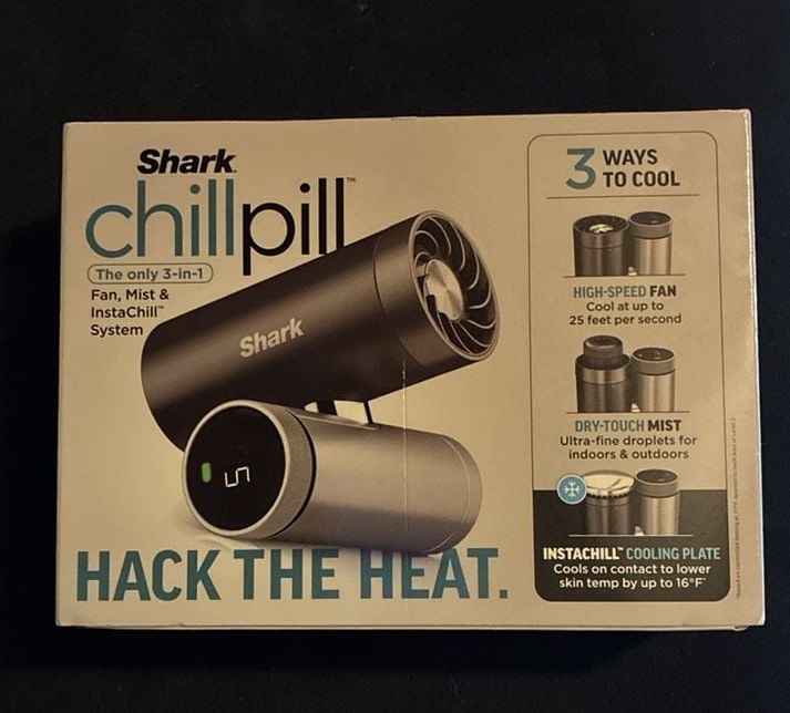Shark ChillPill 3-in-1 Personal Fan, Mist, and InstaChill Cooling System 1