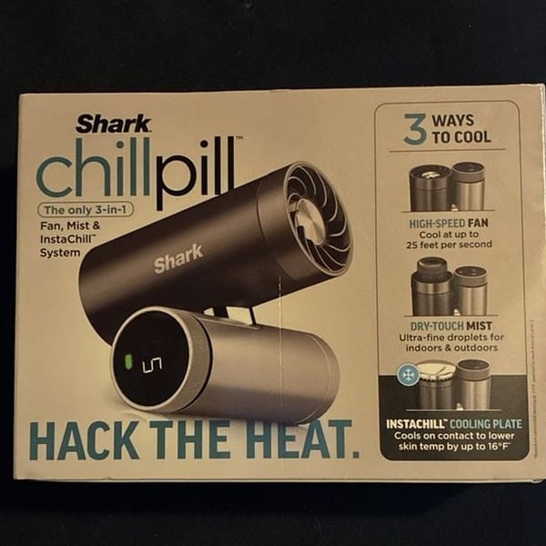 Shark ChillPill 3-in-1 Personal Fan, Mist, and InstaChill Cooling System