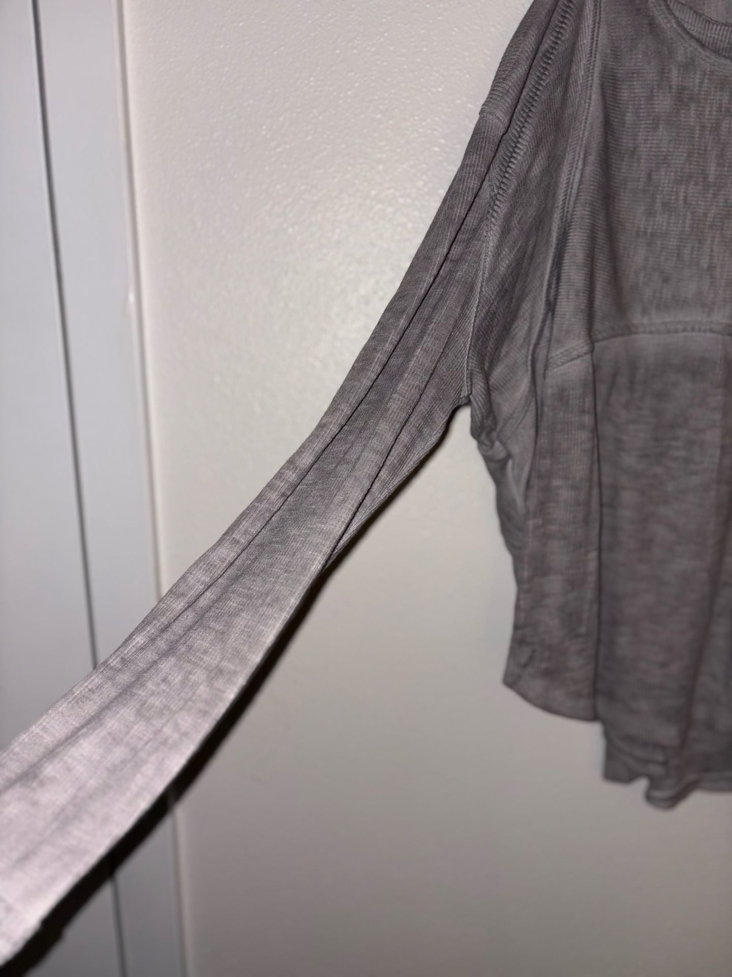 Free People Long Sleeve Cold Shoulder Ribbed Knit Top 4
