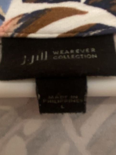 J. Jill Wearever Collection Sleeveless Palm Leaf Print Shift Dress 3