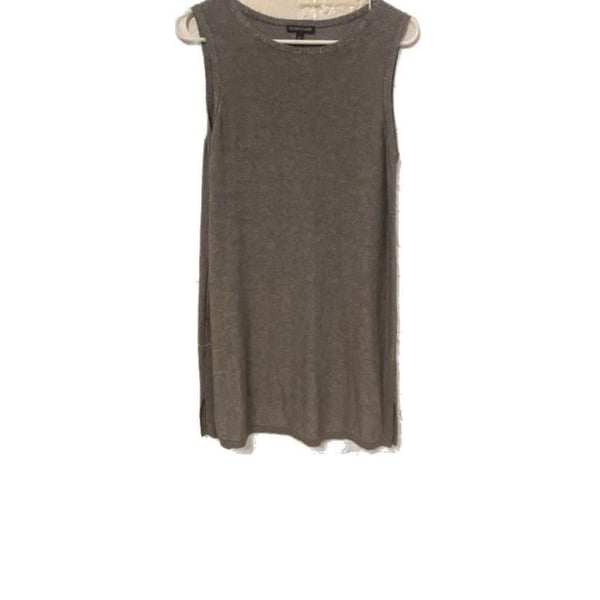 Eileen Fisher Sleeveless Tunic Tank in Tencel Lyocell and Merino Wool Blend