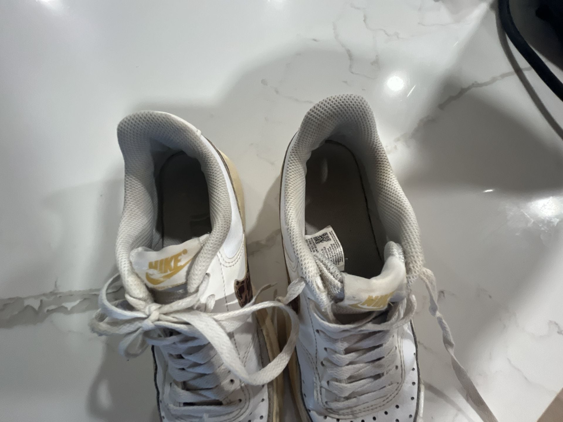 Nike Women's Court Vision Alta Platform Sneakers White/Leopard (Style DO2791-100) 12