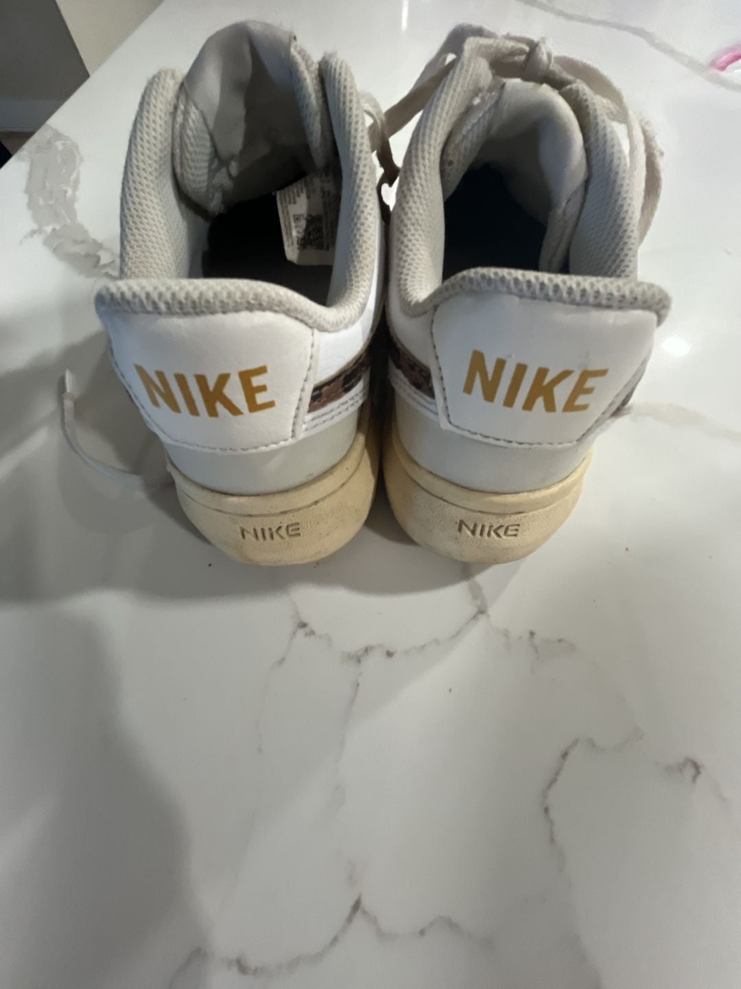 Nike Women's Court Vision Alta Platform Sneakers White/Leopard (Style DO2791-100) 13