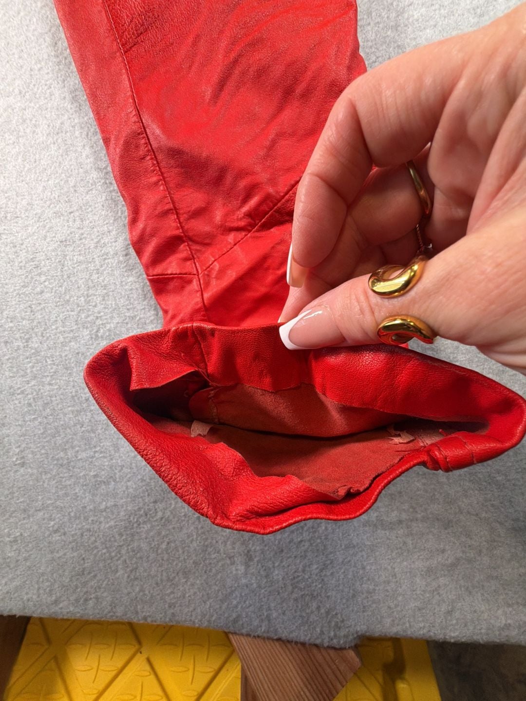 Vintage Wilson's House of Leather High-Waisted Red Leather Pants 7