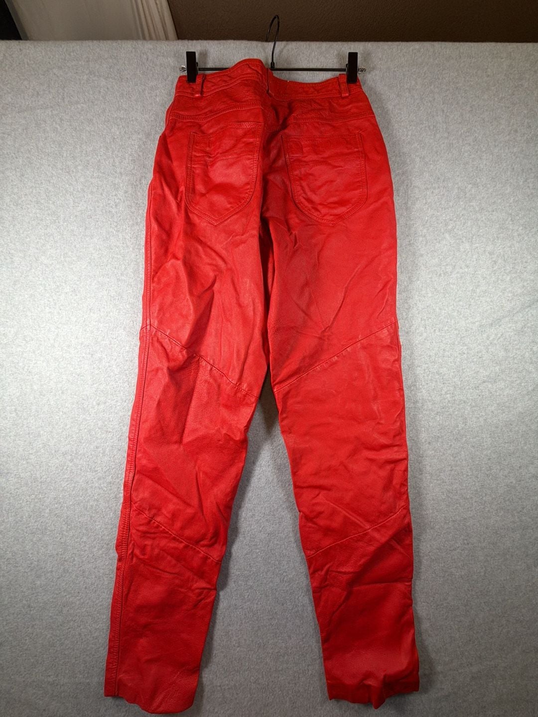 Vintage Wilson's House of Leather High-Waisted Red Leather Pants 10