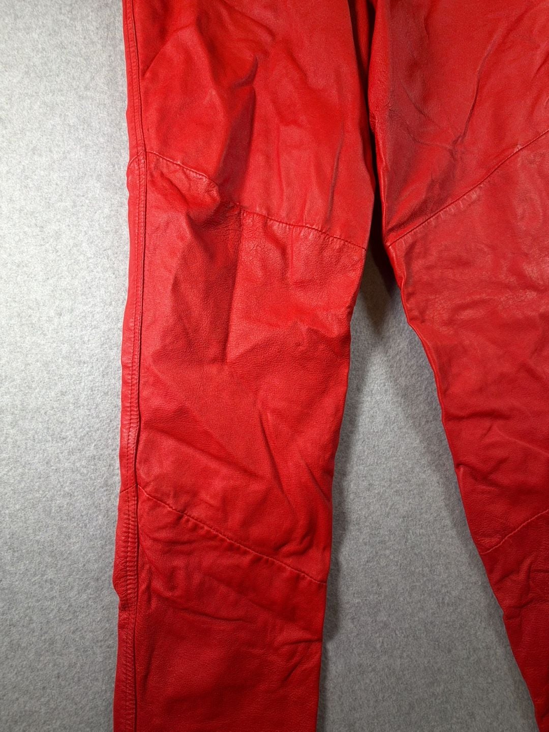 Vintage Wilson's House of Leather High-Waisted Red Leather Pants 12