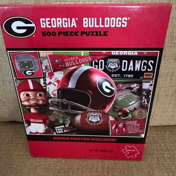 YouTheFan NCAA Georgia Bulldogs 500-Piece Retro Series Jigsaw Puzzle