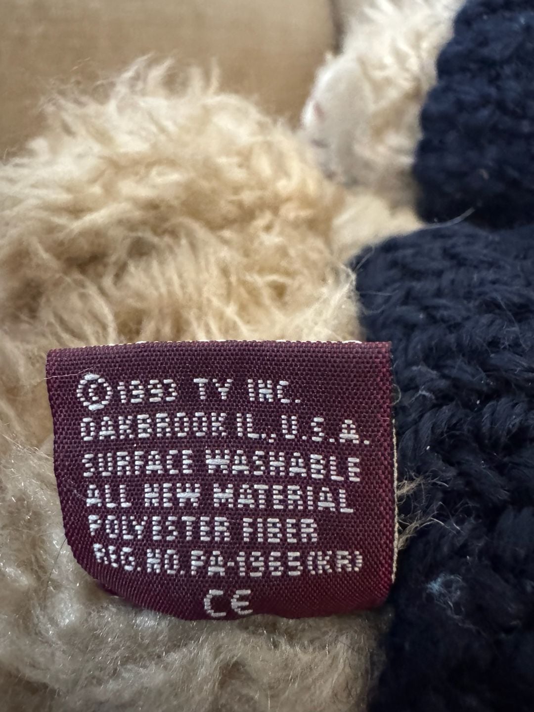 Ty Attic Treasures Grant Teddy Bear in American Flag Sweater 4