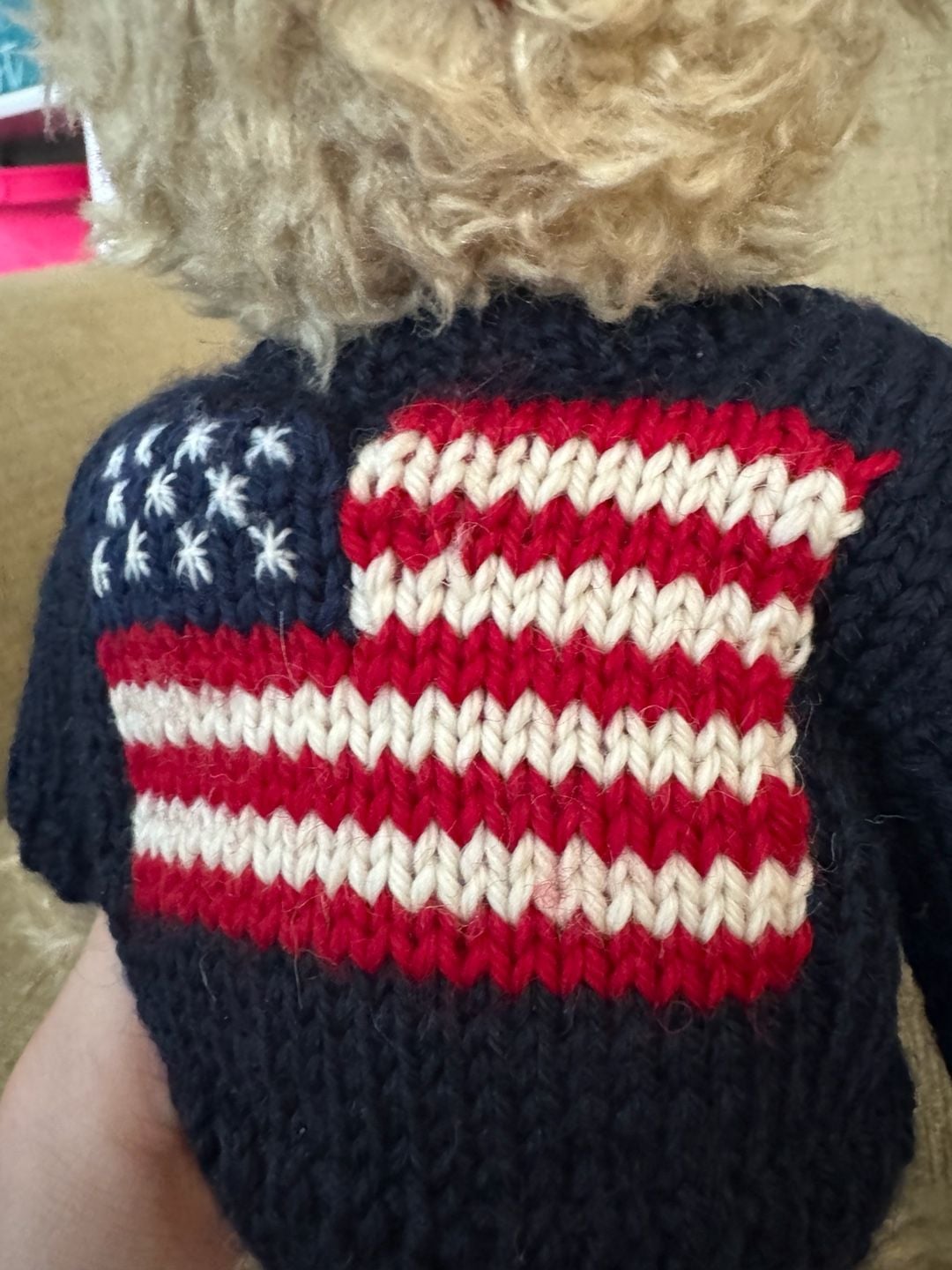 Ty Attic Treasures Grant Teddy Bear in American Flag Sweater 5