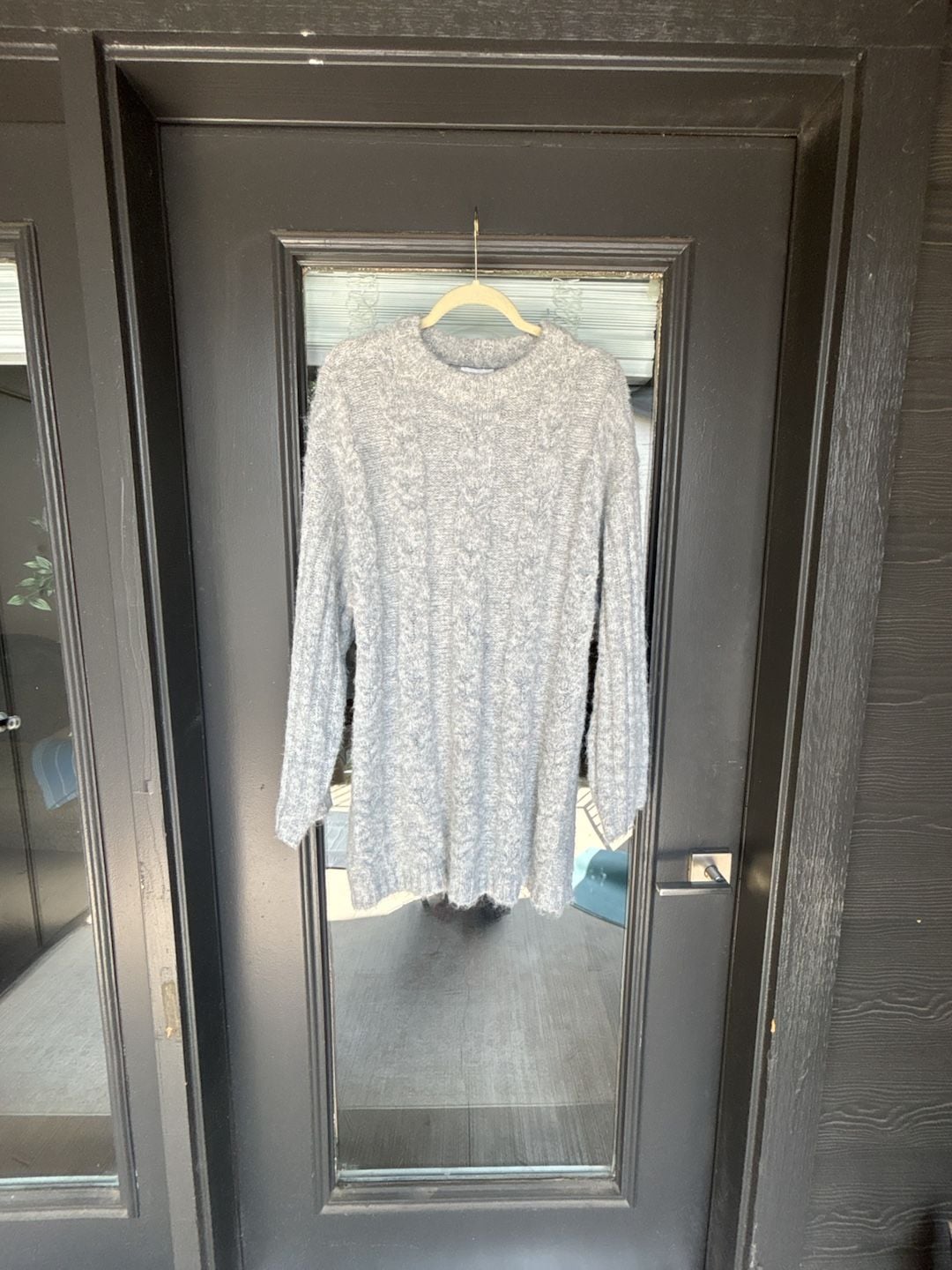 Topshop Cable Knit Long Sleeve Mini Sweater Dress 2