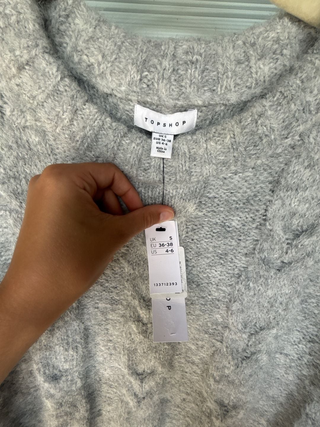Topshop Cable Knit Long Sleeve Mini Sweater Dress 3
