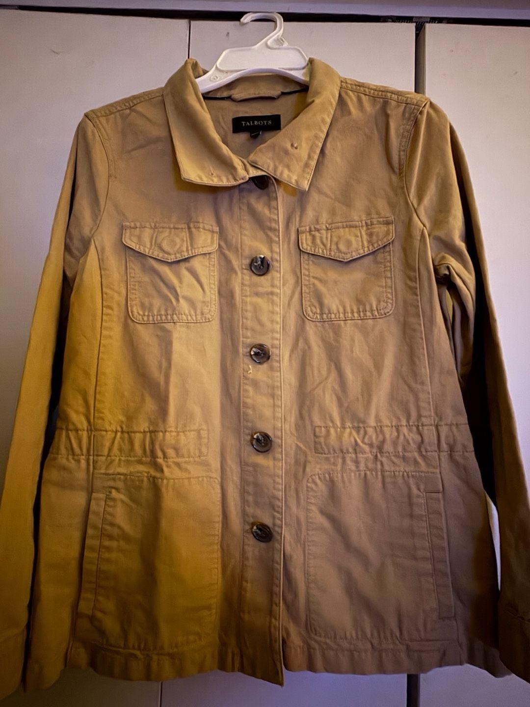 Talbots Women's Khaki Twill Utility Safari Jacket 2