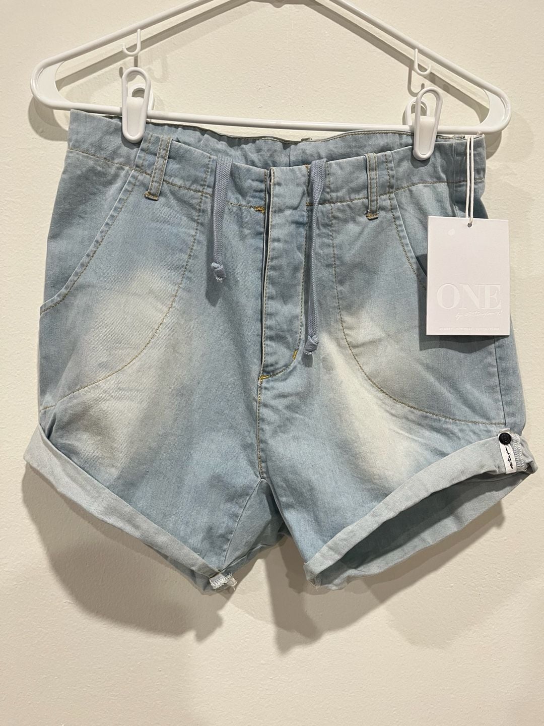 One Teaspoon Cry Tough Denim Shorts in Classic Chambray 2