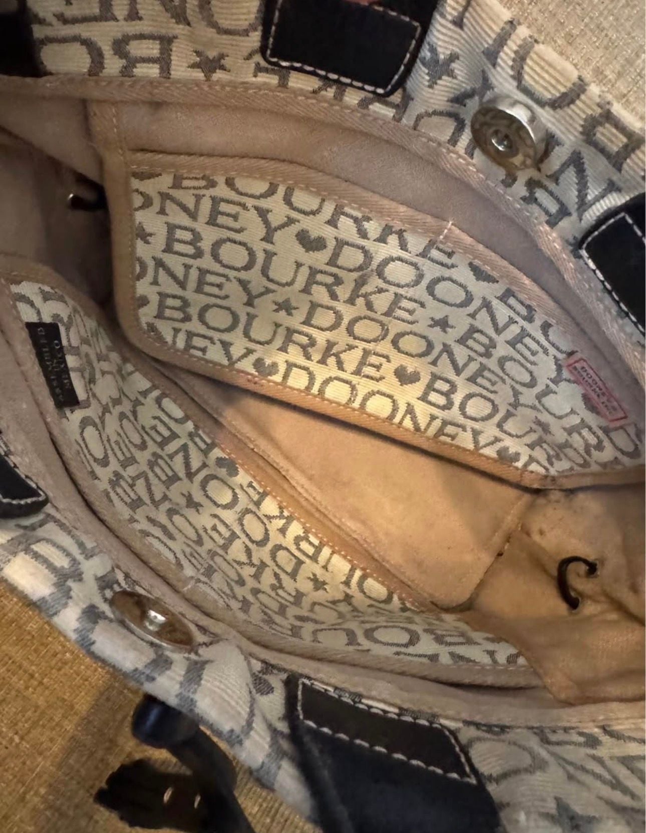 Dooney & Bourke Signature Logo Jacquard Canvas Bucket Bag 5