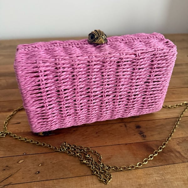 Kurt Geiger London Kensington Woven Frame Clutch
