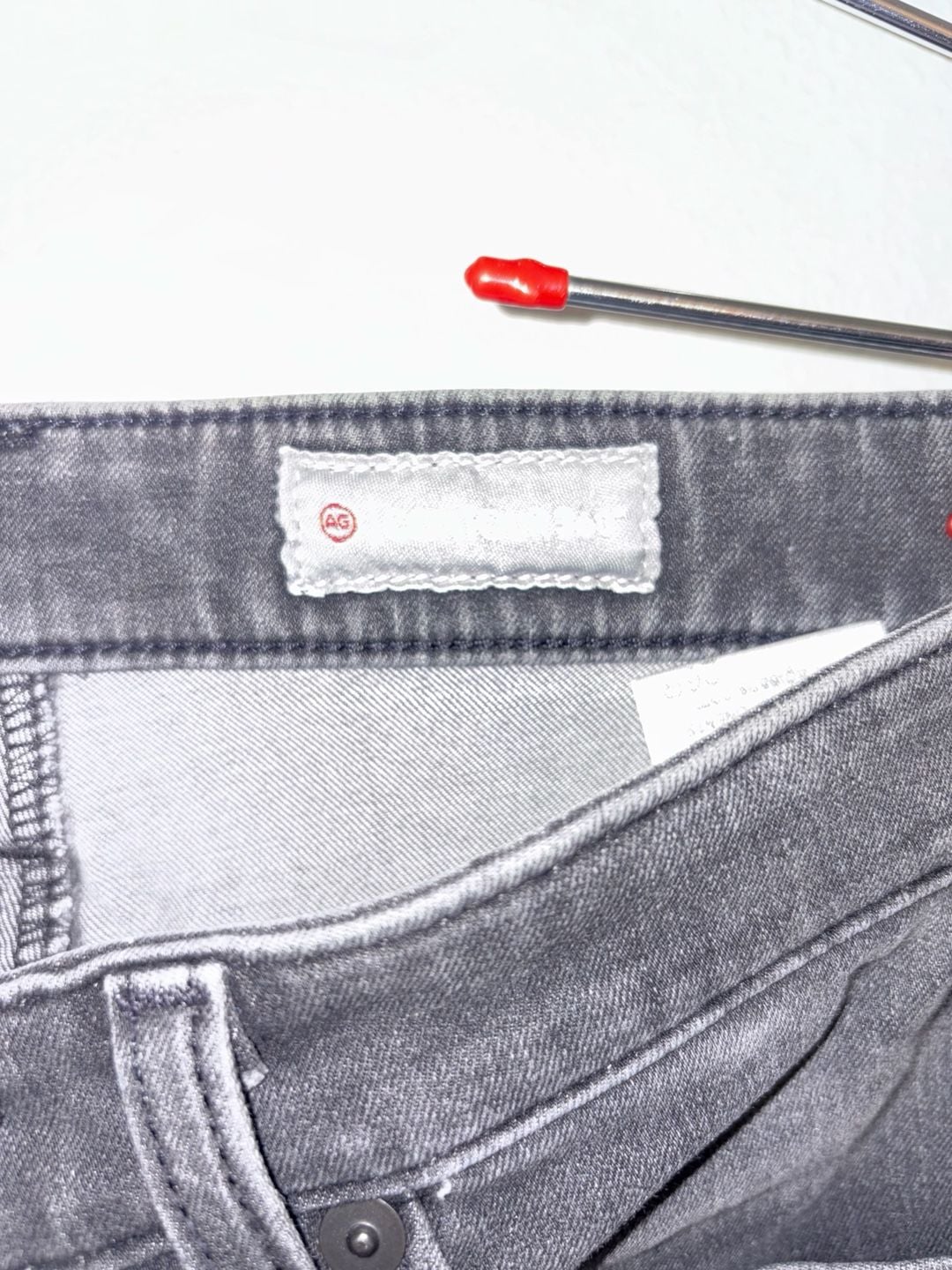 AG Adriano Goldschmied The Farrah High-Rise Skinny Jeans in Grey Contour 360 7