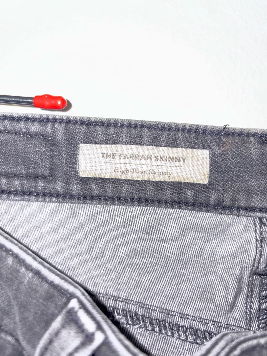 AG Adriano Goldschmied The Farrah High-Rise Skinny Jeans in Grey Contour 360 8