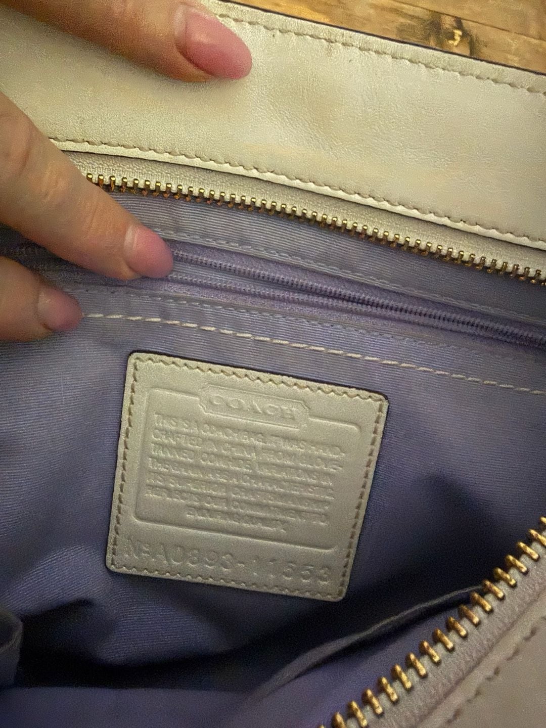 Coach Hamptons Madeline White Leather Turnlock Satchel Bag 4