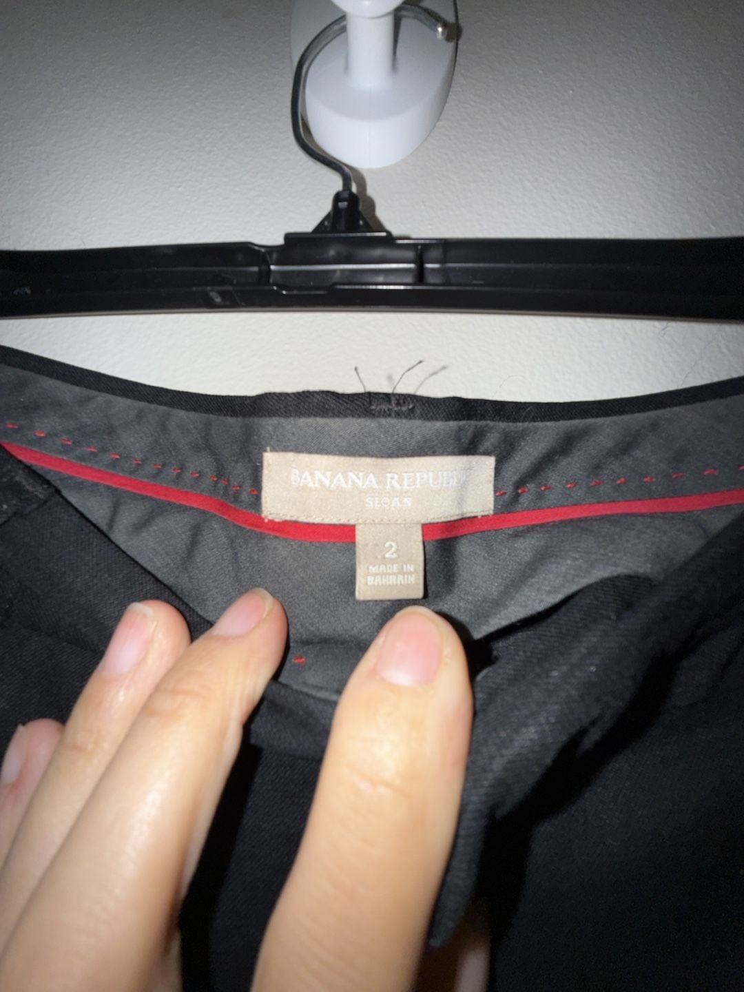 Banana Republic Sloan Fit Black Dress Pants with Side Slit Hem, Size 2 4