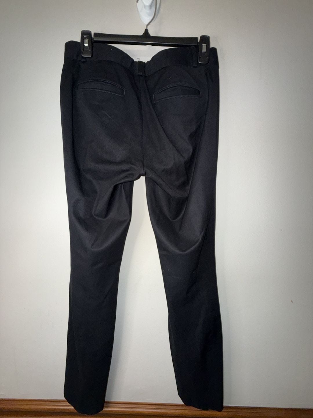 Banana Republic Sloan Fit Black Dress Pants with Side Slit Hem, Size 2 5