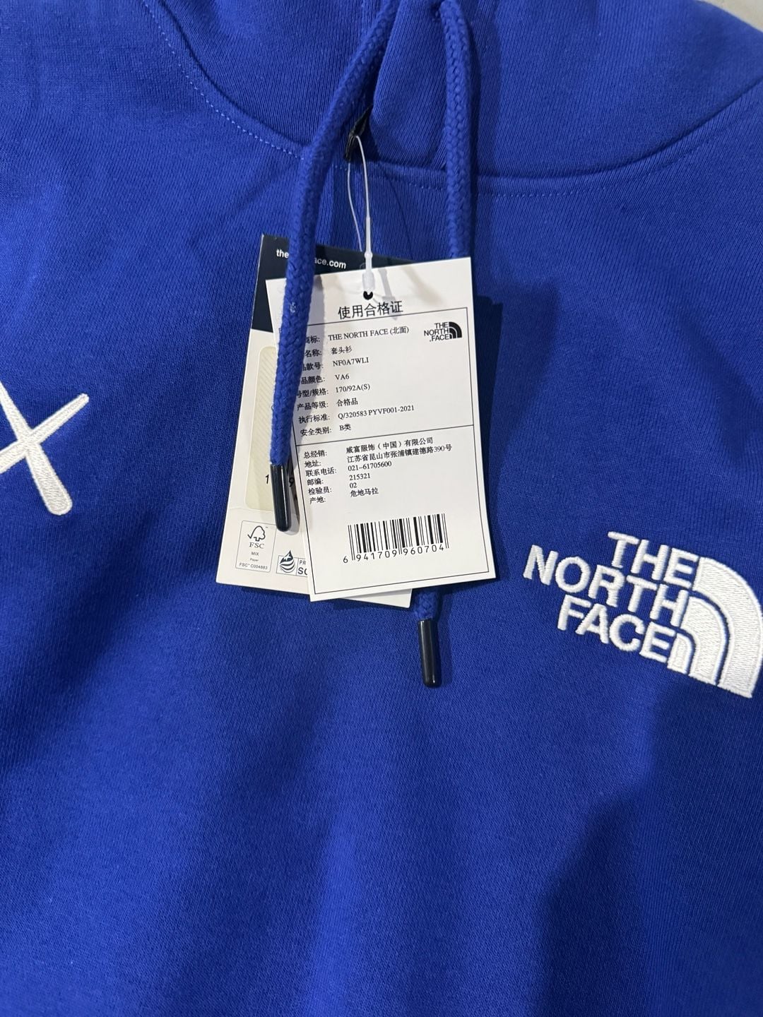 The North Face x KAWS Pullover Hoodie in Bolt Blue 3