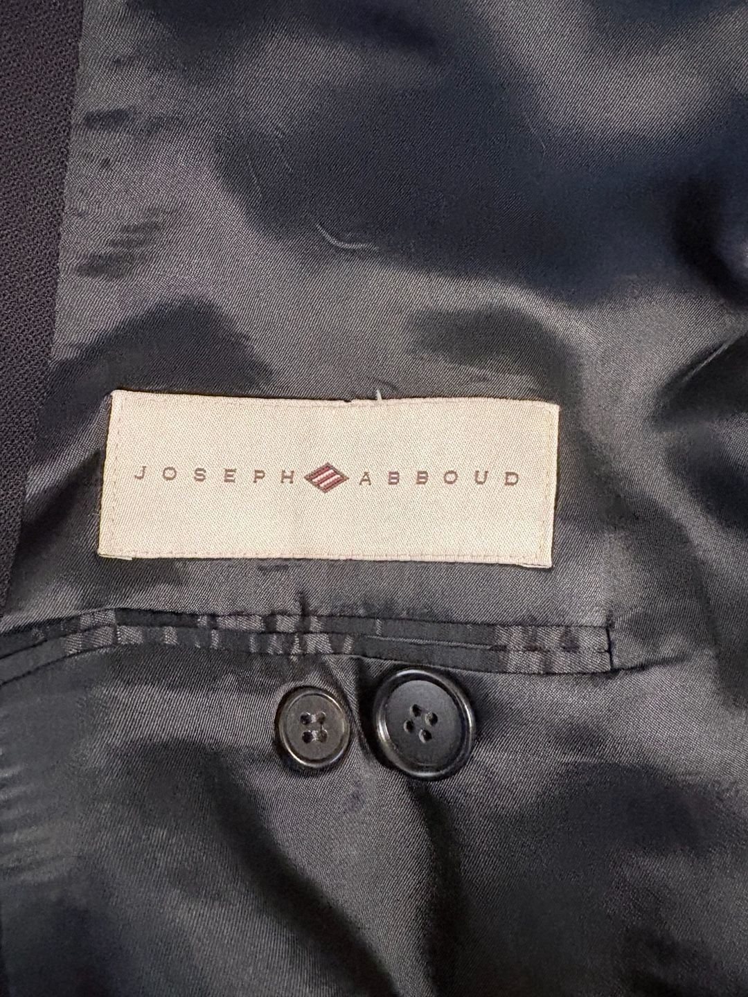 Joseph Abboud Men's Solid Black Single-Breasted Wool Suit Jacket #993 4