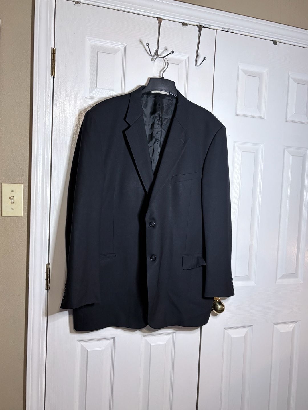 Joseph Abboud Men's Solid Black Single-Breasted Wool Suit Jacket #993 6