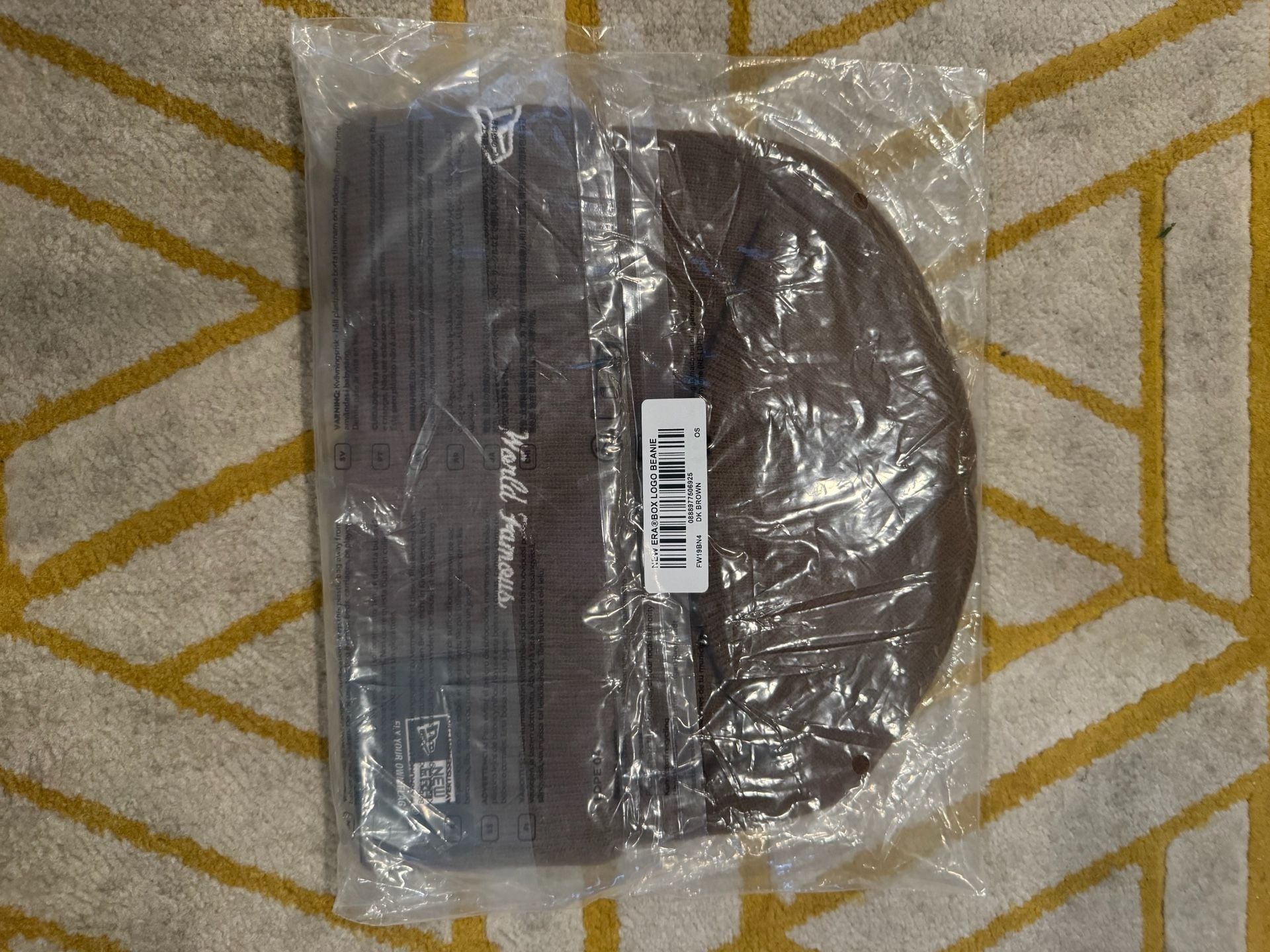 Supreme x New Era Bandana Box Logo Beanie 'Dark Brown' FW19 3