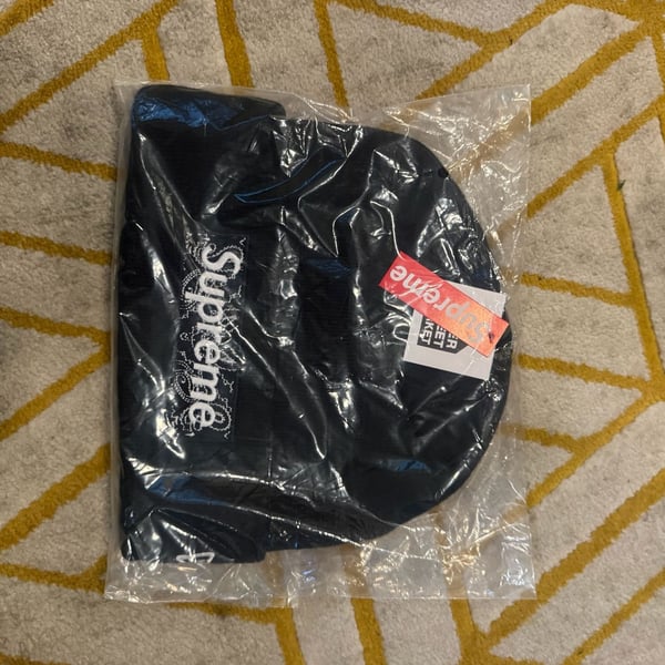 Supreme New Era Bandana Box Logo Beanie Navy FW19