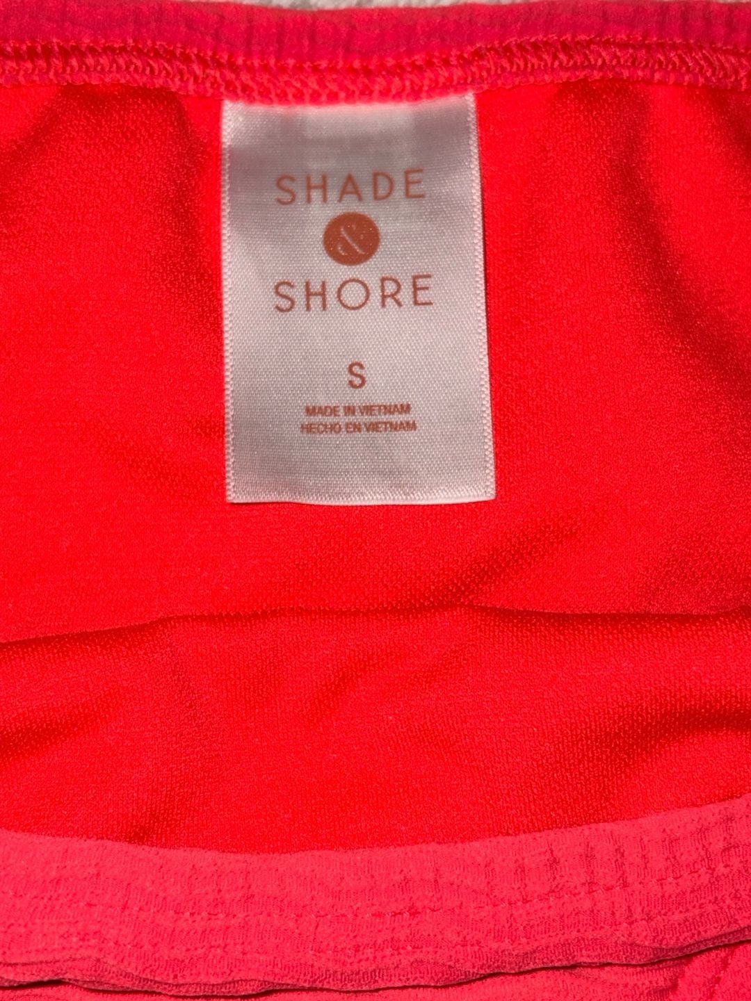 Shade & Shore Women’s Red Orange Ribbed Underwire Bikini Small 3