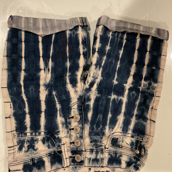 Jordache Girls High Rise Bermuda Tie-Dye Denim Shorts