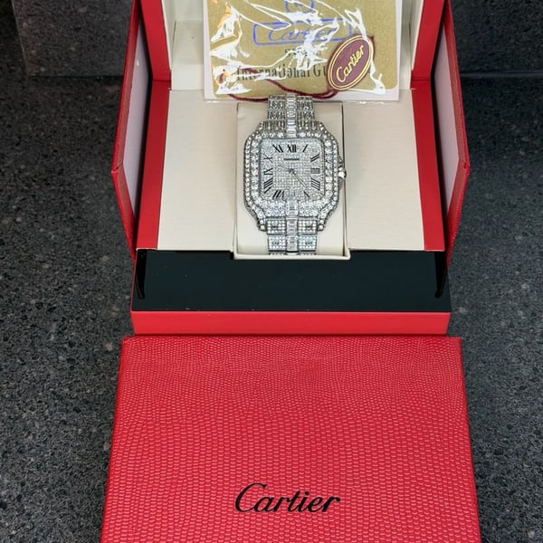 Iced-Out Moissanite Watch