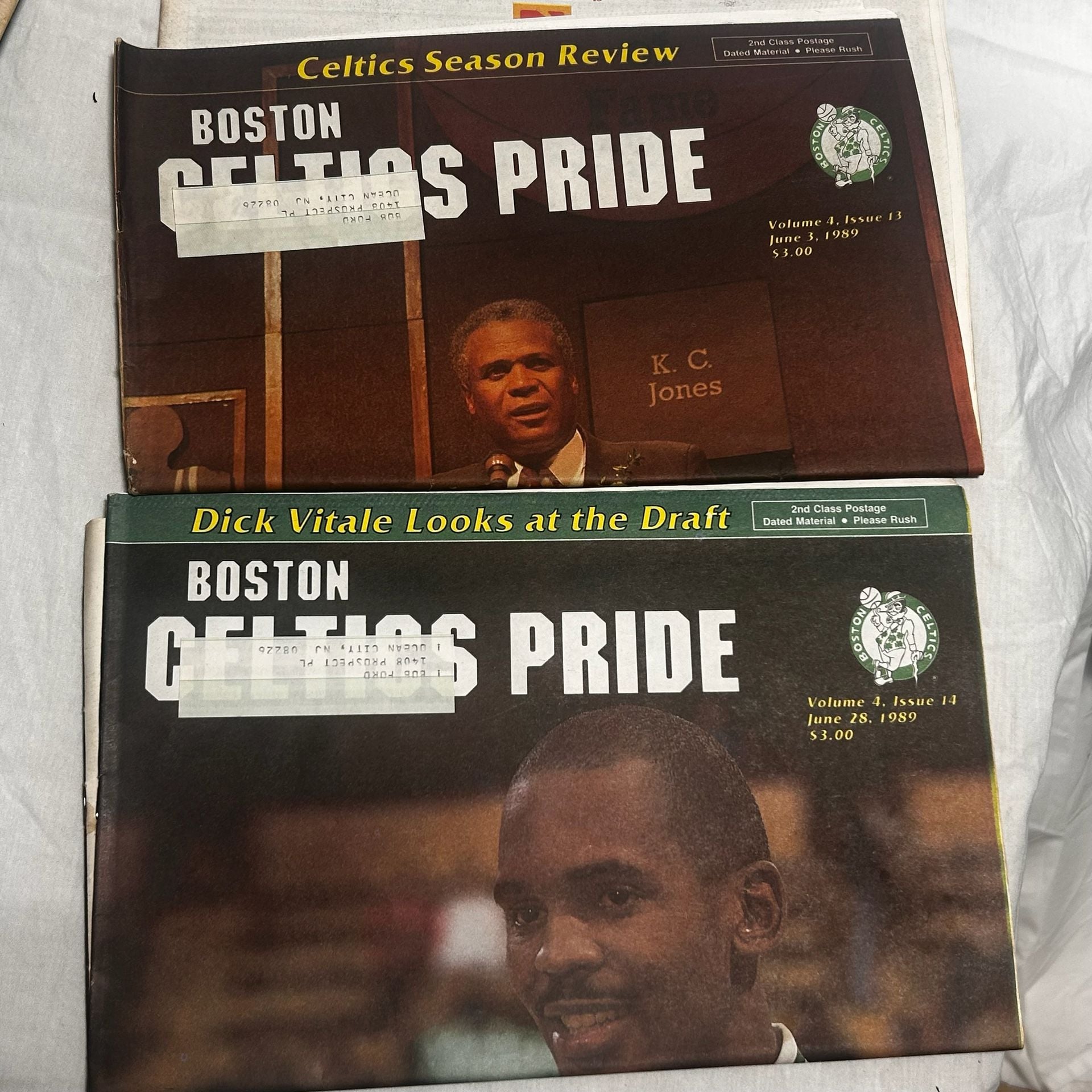 Collection of Vintage Boston Celtics Weekly Magazines & 1989 Bud Light Calendar 8