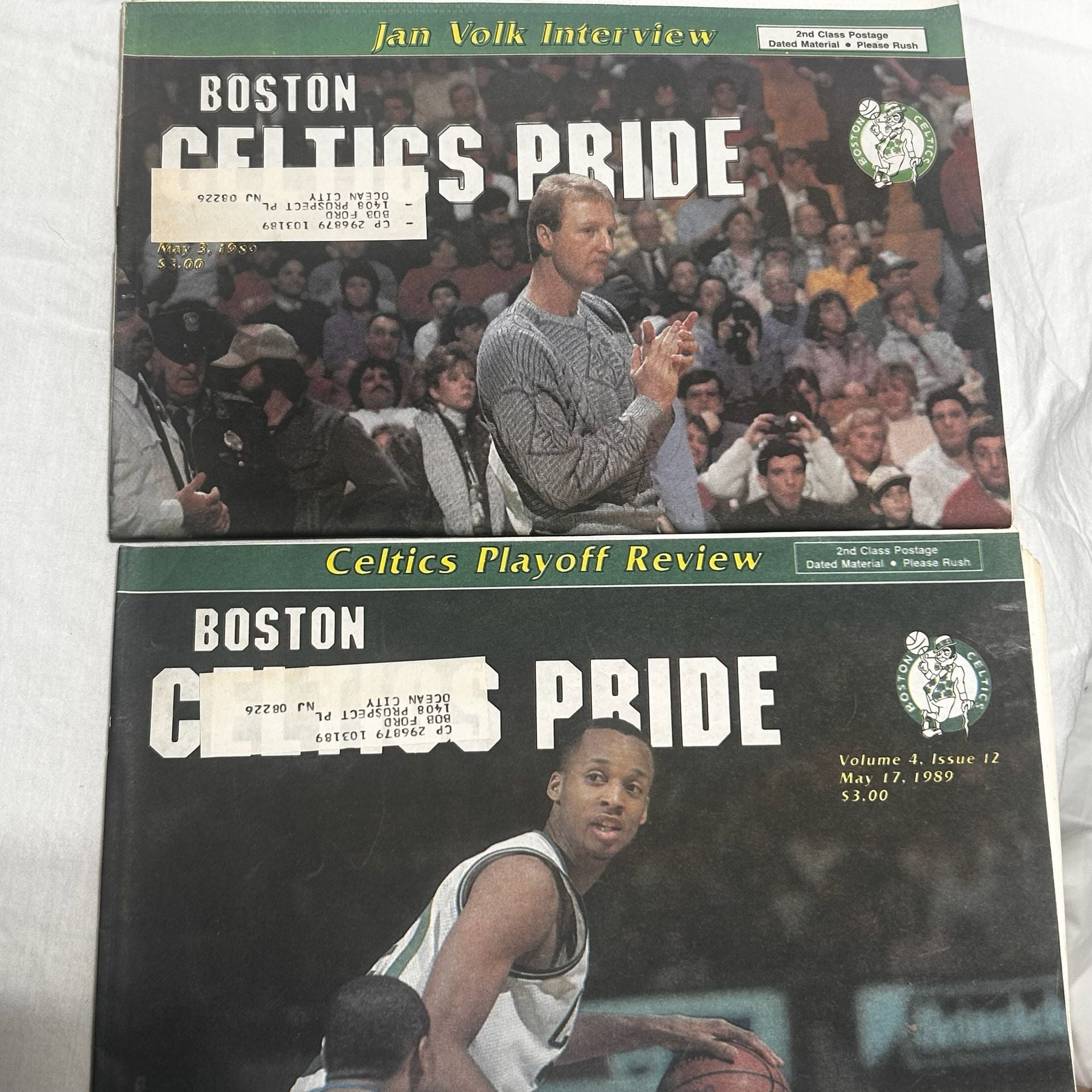 Collection of Vintage Boston Celtics Weekly Magazines & 1989 Bud Light Calendar 9