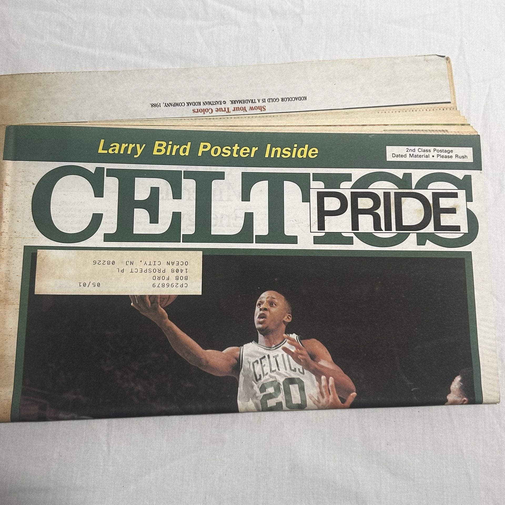 Collection of Vintage Boston Celtics Weekly Magazines & 1989 Bud Light Calendar 10
