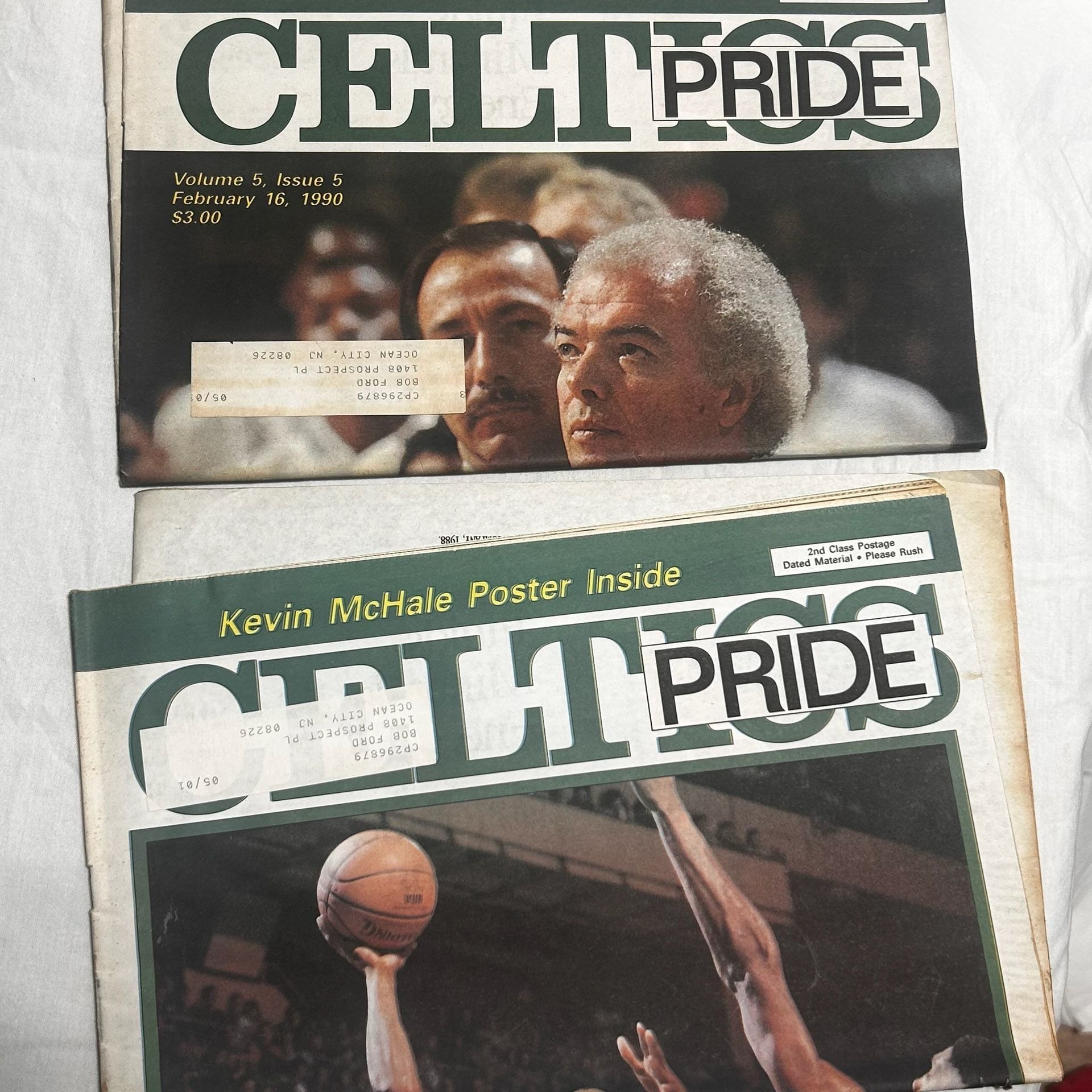 Collection of Vintage Boston Celtics Weekly Magazines & 1989 Bud Light Calendar 11