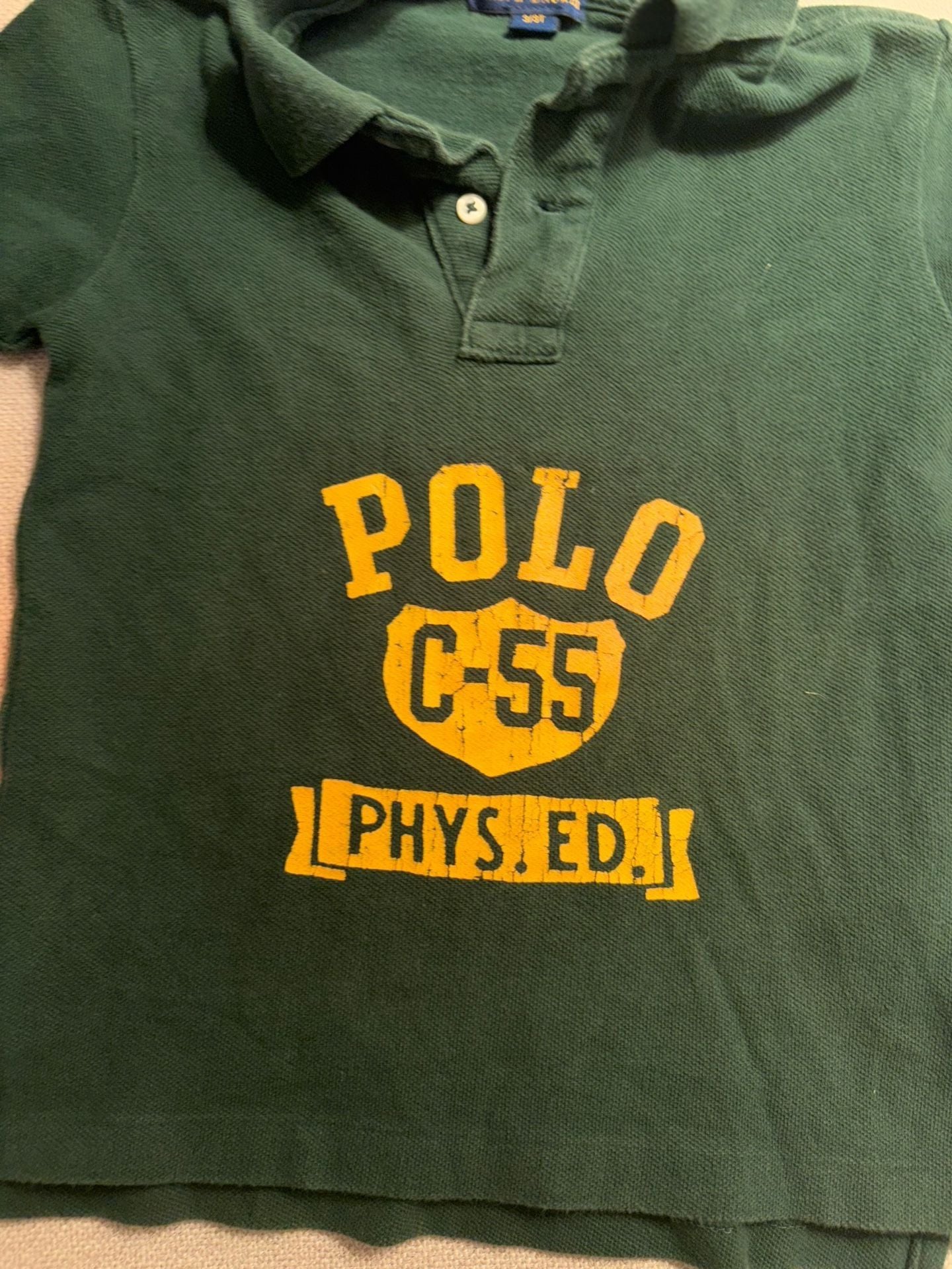 Boys Polo Ralph Lauren Phys Ed C-55 Graphic Polo Shirt Sz 3T 3