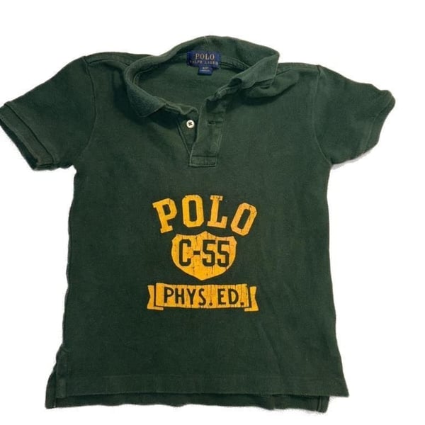 Boys Polo Ralph Lauren Phys Ed C-55 Graphic Polo Shirt Sz 3T