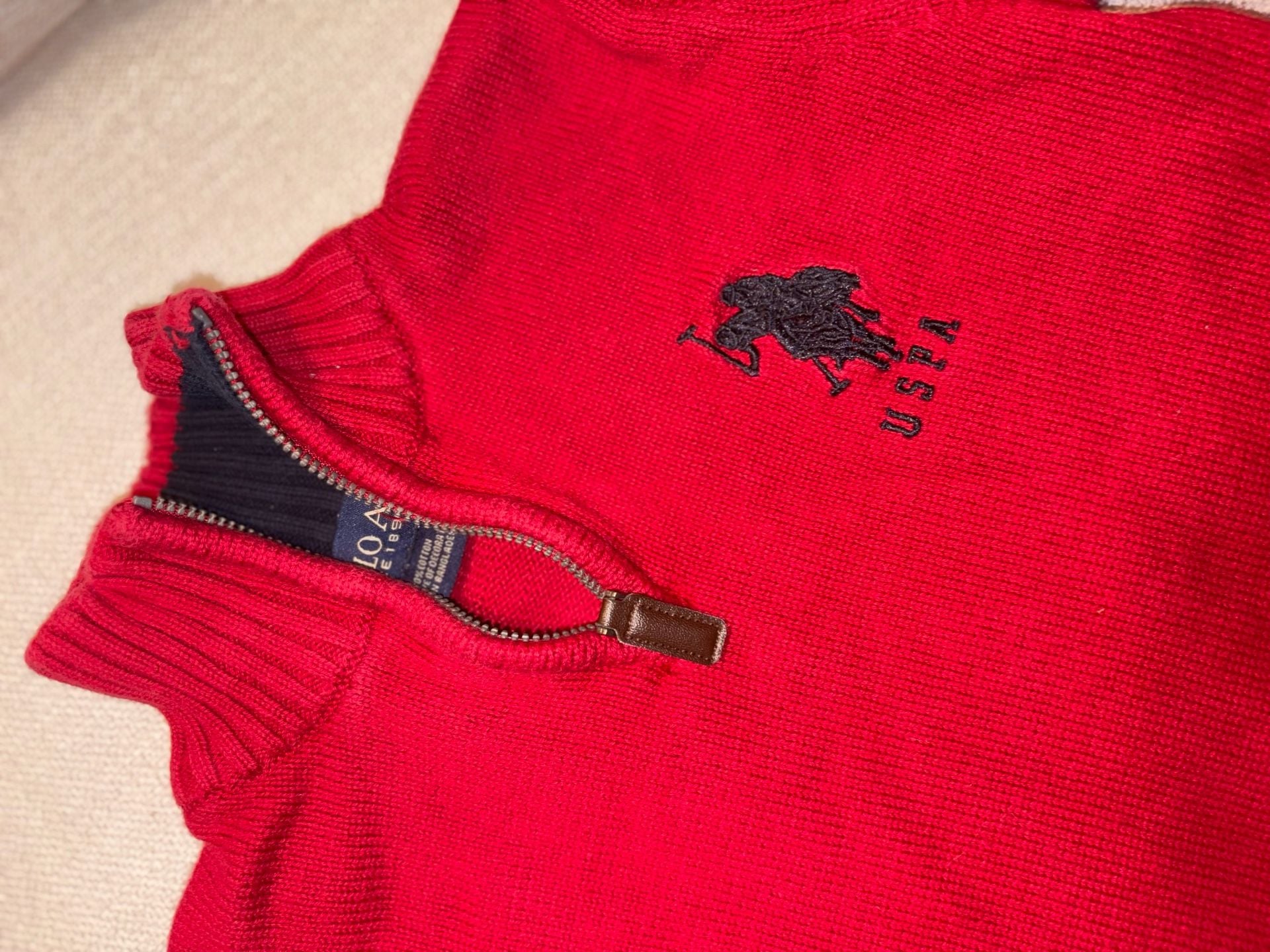 U.S. Polo Assn. Boys' Quarter-Zip Cotton Knit Sweater 3